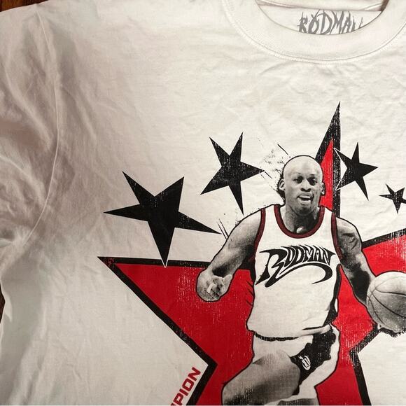 Dennis Rodman 5 time champs ID Supply graphic tee large Nordstrom - Picture 3 of 13
